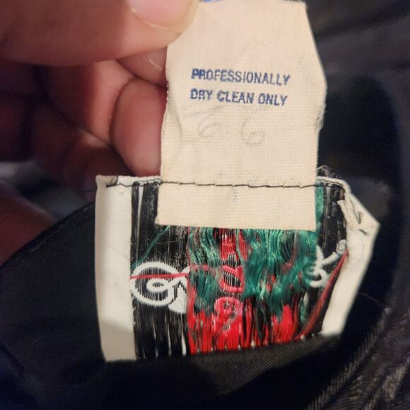 Lanz Salzburg Vintage Black Floral Jacquard Drop Waist Maxi Dress Size 12 80s - Picture 10 of 13